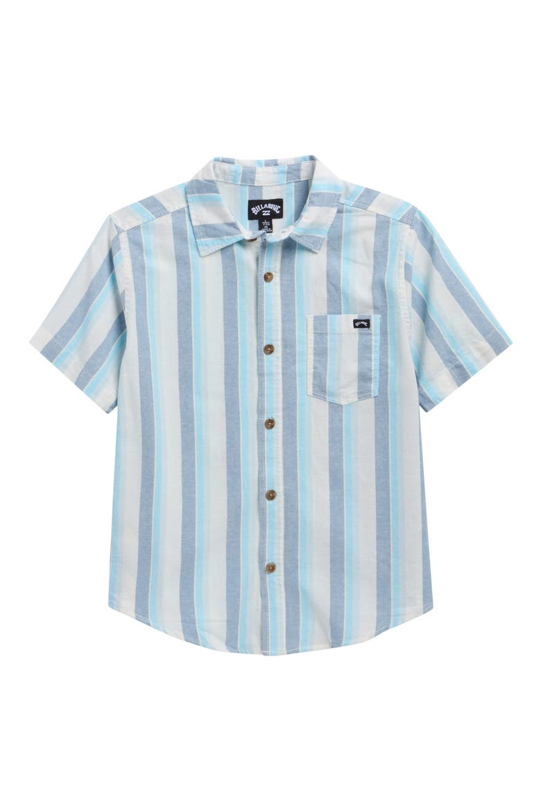 Kids' Sundays Cotton Button-Up Shirt, Main, color, OFF WHITE
