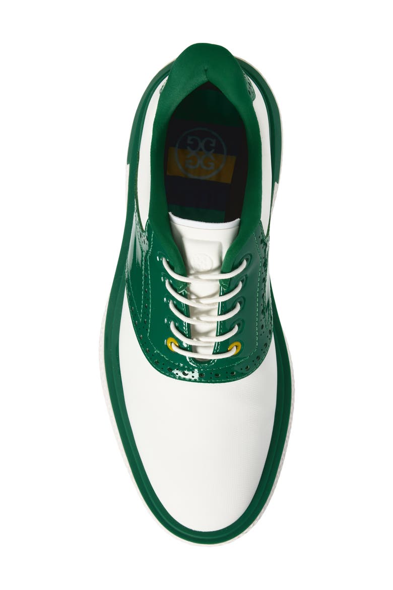 Gallivan2r G/Lock Saddle Golf Shoe, Alternate, color, SNOW / GREEN