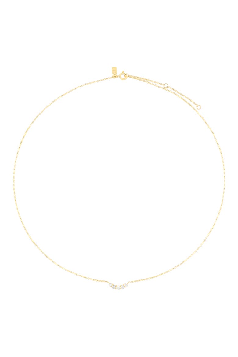 Graduated Diamond Arc Pendant Necklace, Alternate, color, GOLD