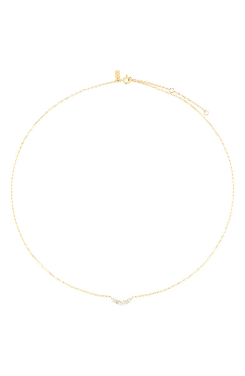 EF Collection Graduated Diamond Arc Pendant Necklace, Alternate, color, Gold