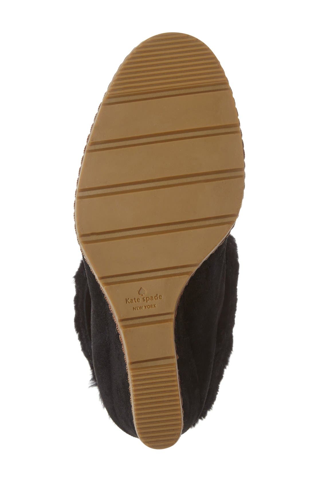Kate Spade New York kate spade 'stasia' faux shearling wedge bootie, Alternate, color, 
