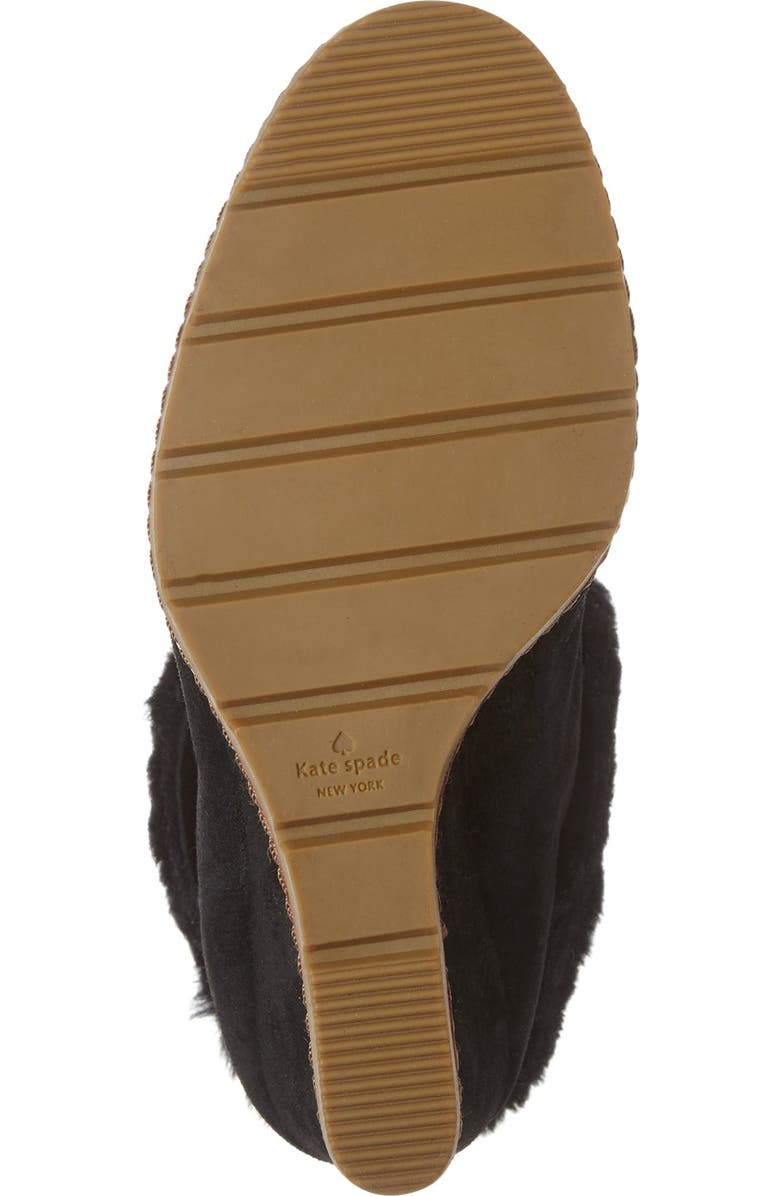 Kate Spade New York kate spade 'stasia' faux shearling wedge bootie, Alternate, color,