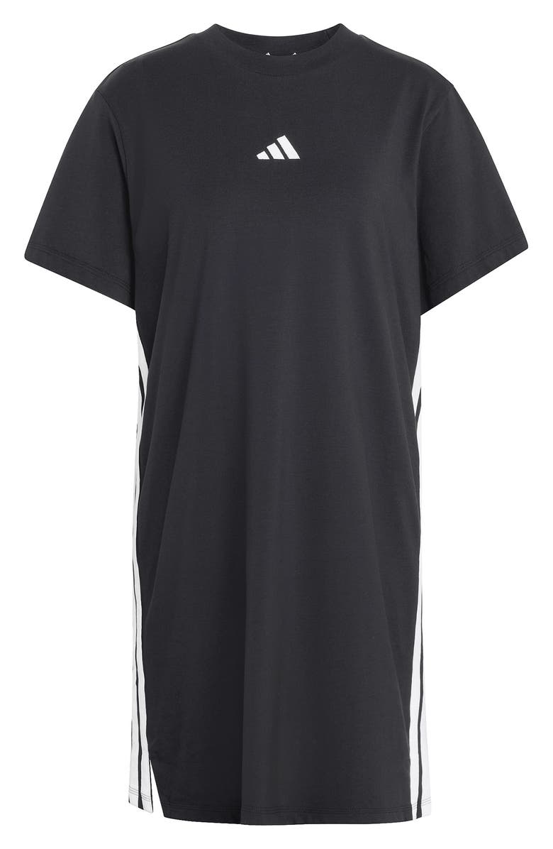 adidas Essential 3-Stripes T-Shirt Dress, Alternate, color, Black/ White