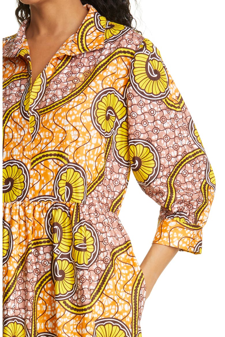 Sophisticate Print Tiered Dress (Limited Edition) (Nordstrom Exclusive), Alternate, color, GOLDEN AND ROSE TAUPE