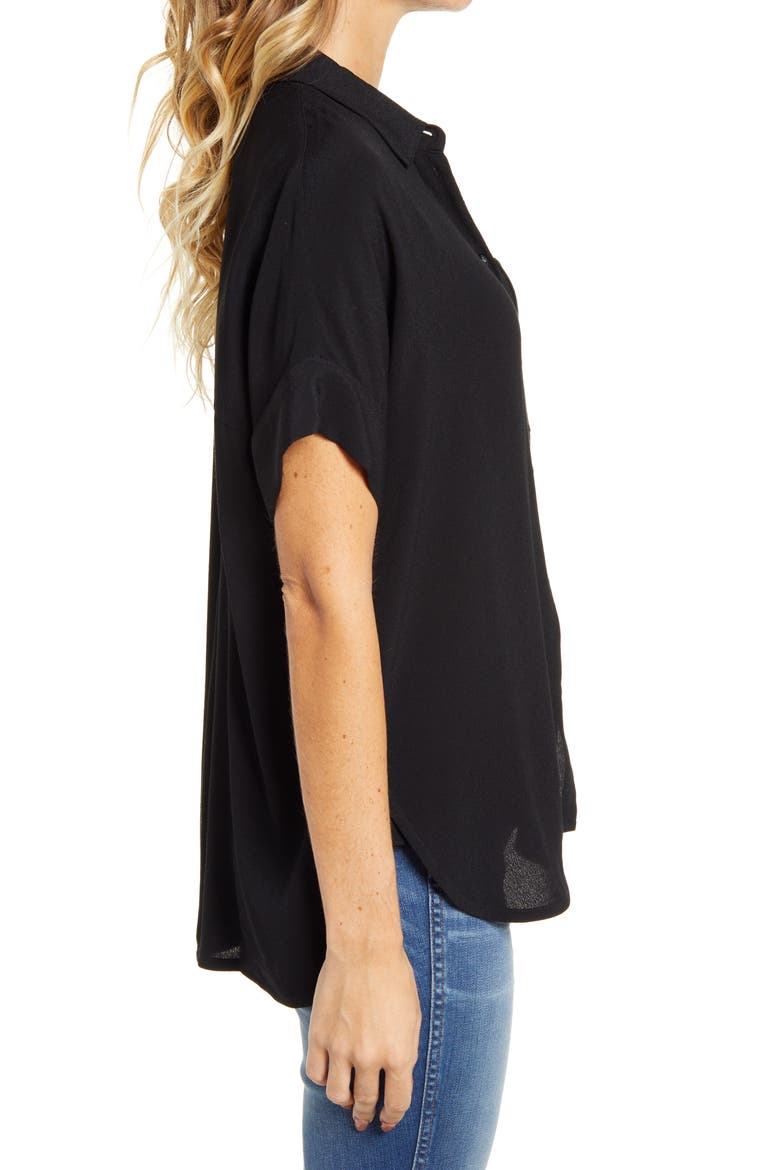 Women's Daily Drapey Shirt, Alternate, color, TRUE BLACK