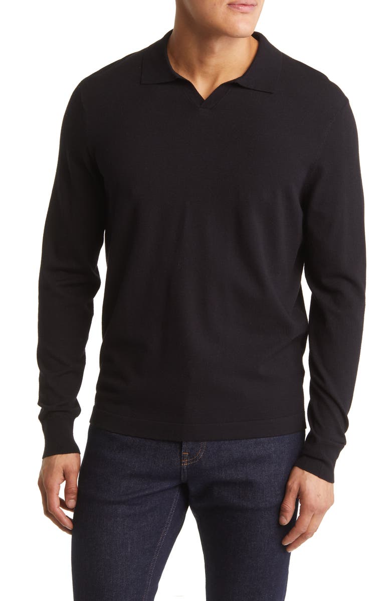 Nordstrom Long Sleeve Johnny Collar Polo Sweater, Main, color,