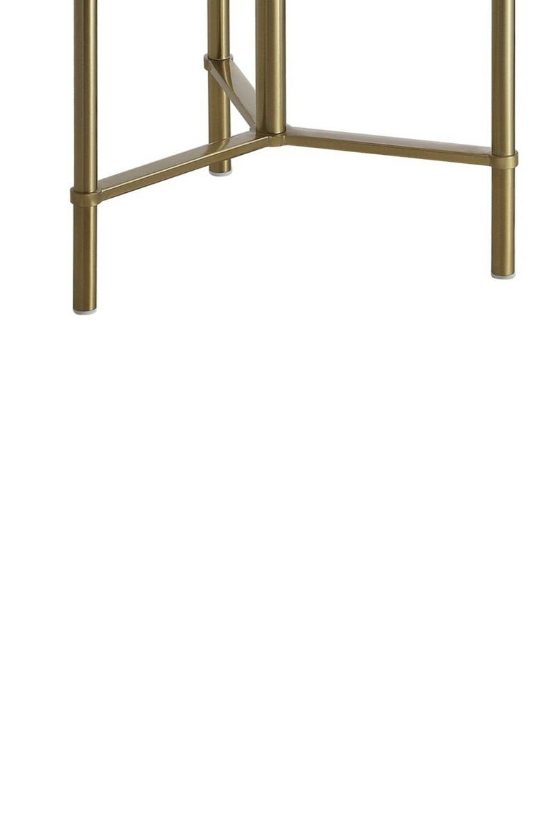 JONATHAN Y Charles 59" Metal/Glass LED Side Table and Floor Lamp, Brass, Alternate, color, Brass Gold
