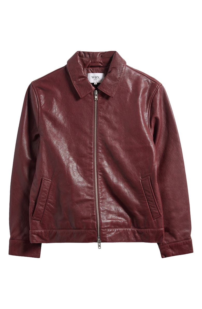 Wax London Kendal Leather Jacket, Alternate, color, Cherry