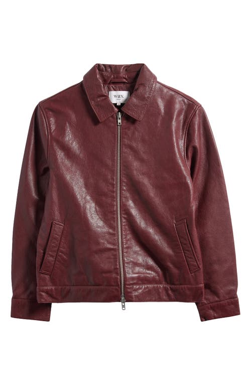 Wax London Kendal Leather Jacket In Brown