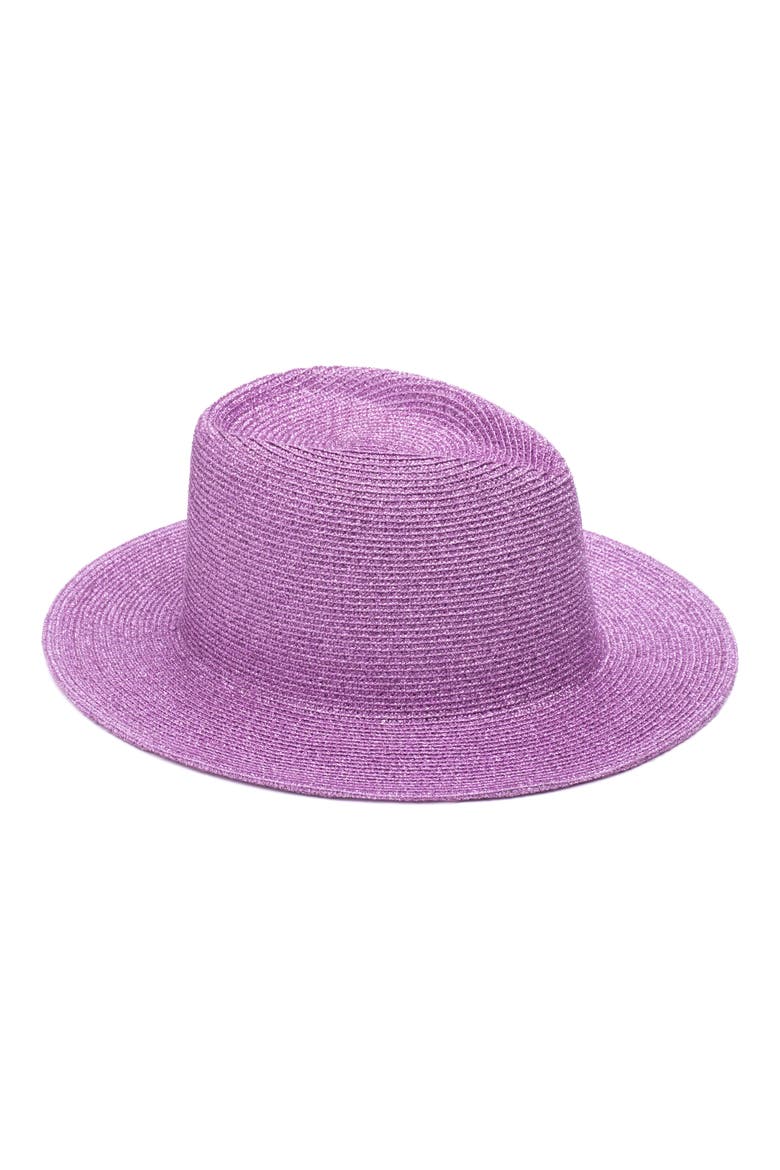 Blaine Woven Straw Fedora, Main, color, LILAC