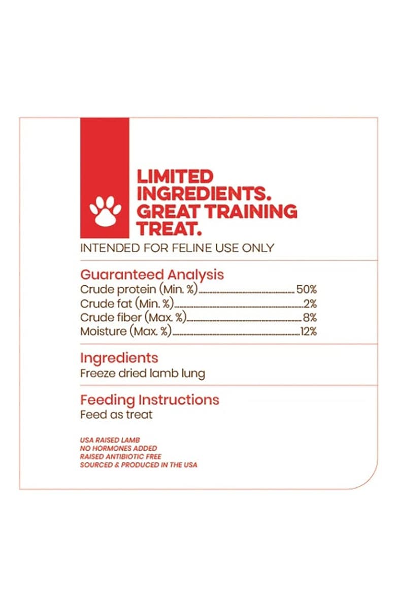 Scout & Zoe's Lamb Lung, 1.5oz Cat Treats, Single Ingredient, Crunchy Reward, Alternate, color, Multicolored