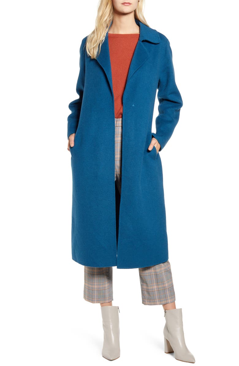 Bernardo Double Face Wrap Coat, Alternate, color, 