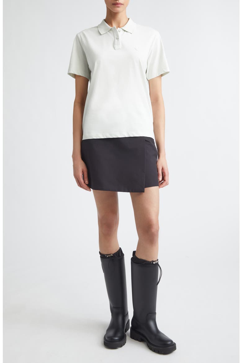 Pleated Back Mixed Media Polo, Alternate, color, ICE