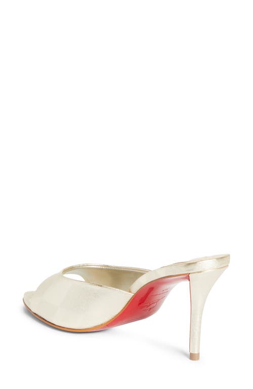 Christian Louboutin Miss Z Metallic Pointed Toe Sandal In Gold