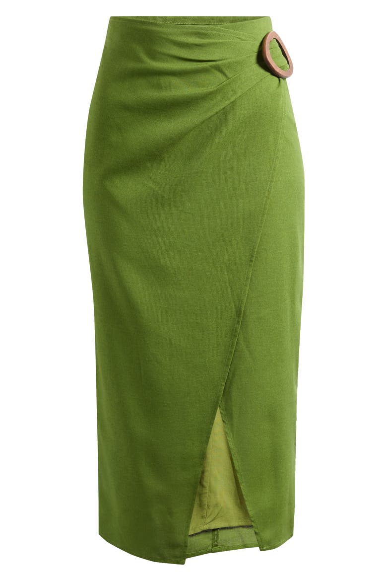 Onyx Midi Skirt, Alternate, color, GREEN