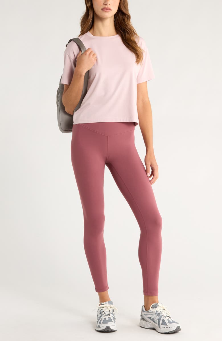 Zella New Take Crewneck T-Shirt, Alternate, color, Purple Lilac