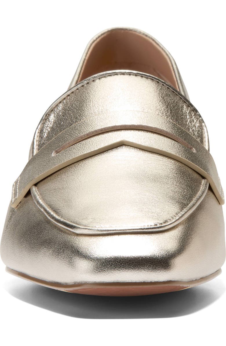 Cole Haan Tarese Penny Loafer, Alternate, color, Soft Gold Leather