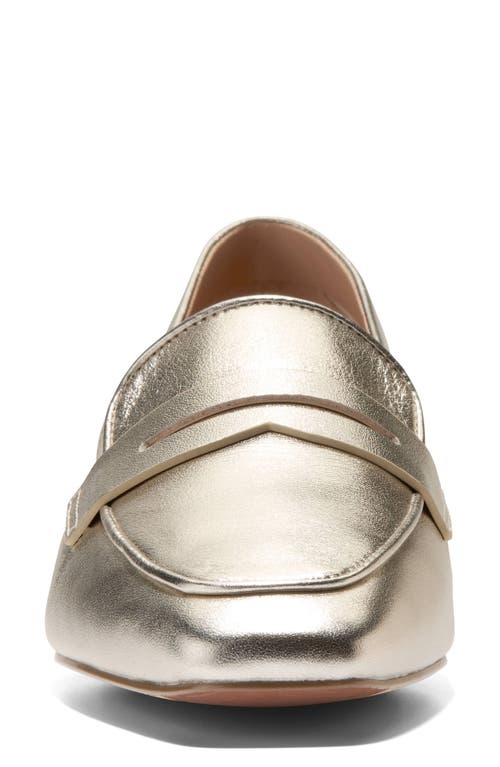 Cole Haan Tarese Penny Loafer In Soft Gold Leather