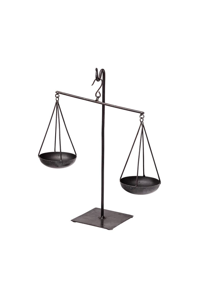 Ellis Metal Vintage Inspired Weighing Scale, Main, color, Black