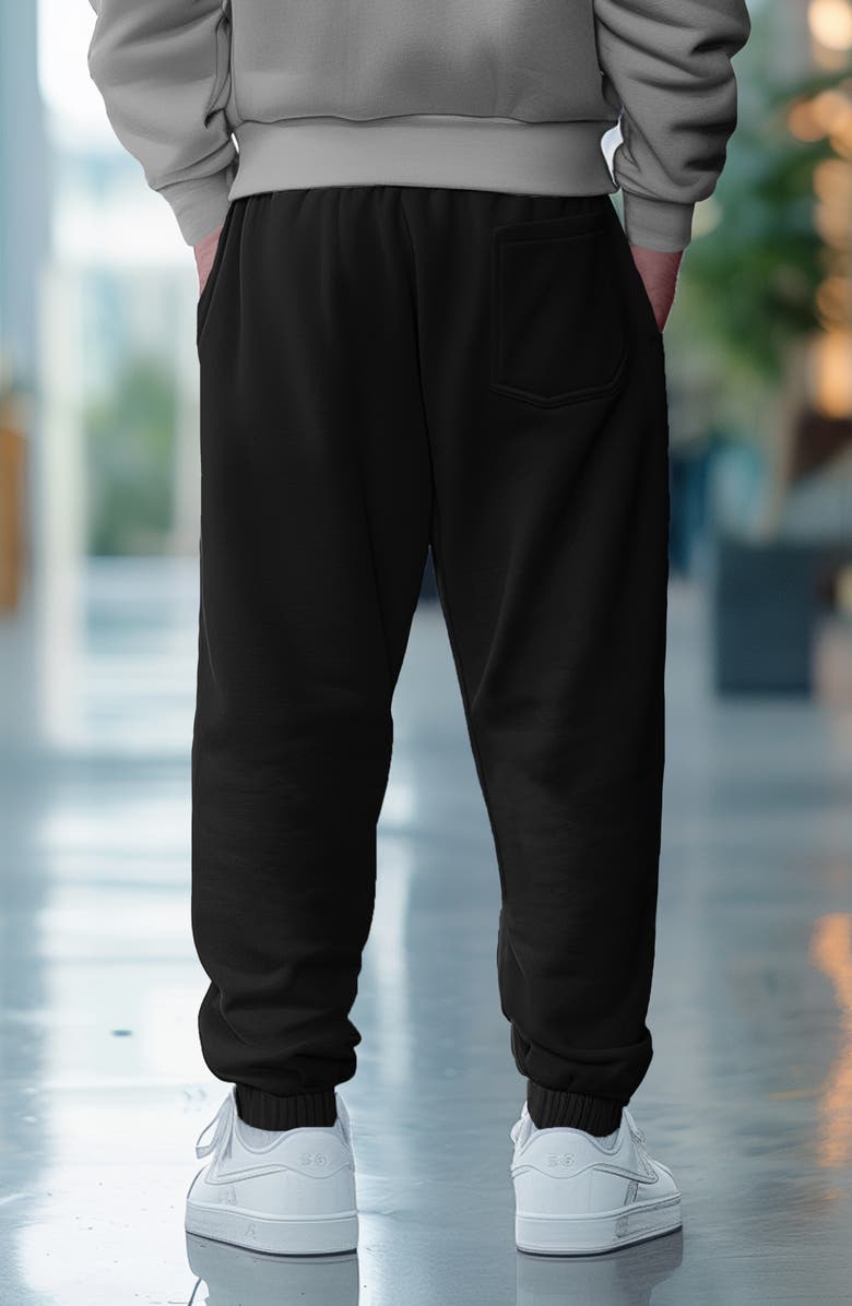 Dalix Mens Alien Heavy Weight Fleece Sweatpant, Alternate, color, Black