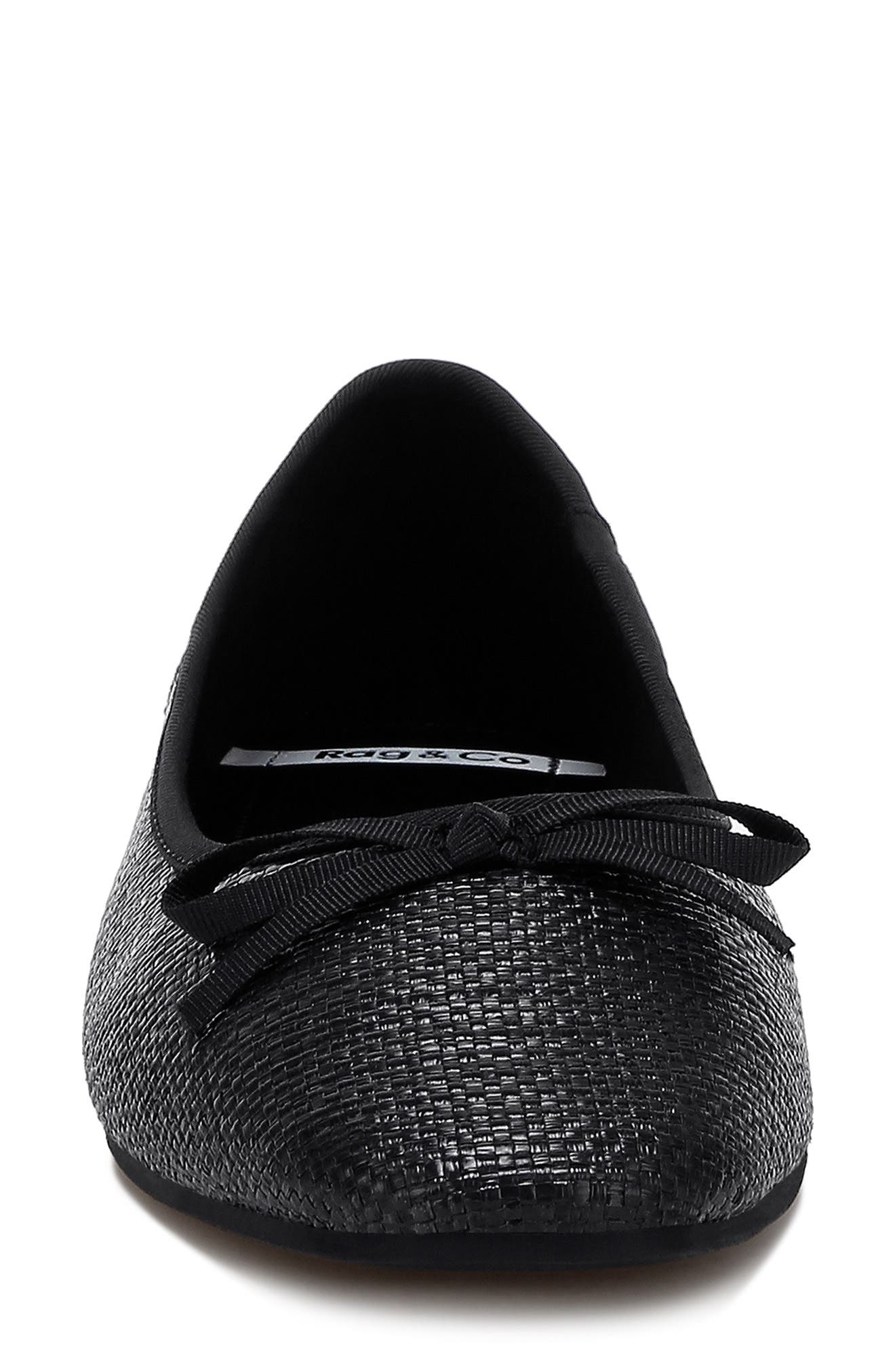 Rag & Co Paper Water Repellent Ballet Flat, Alternate, color, Black