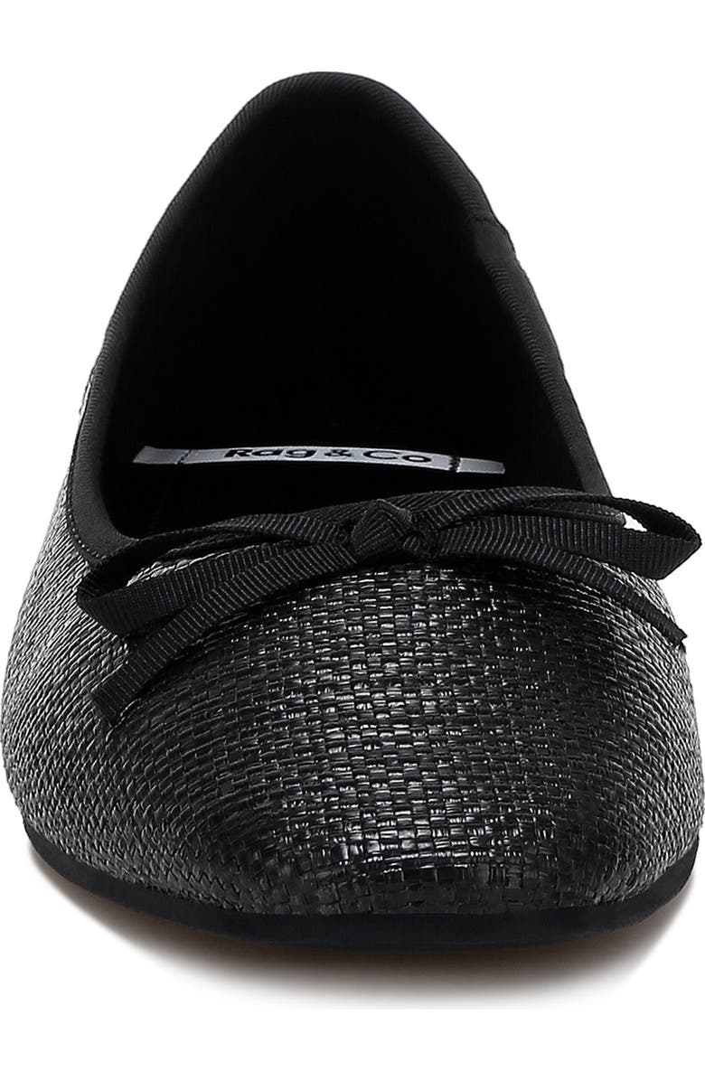 Rag & Co Paper Water Repellent Ballet Flat, Alternate, color, Black