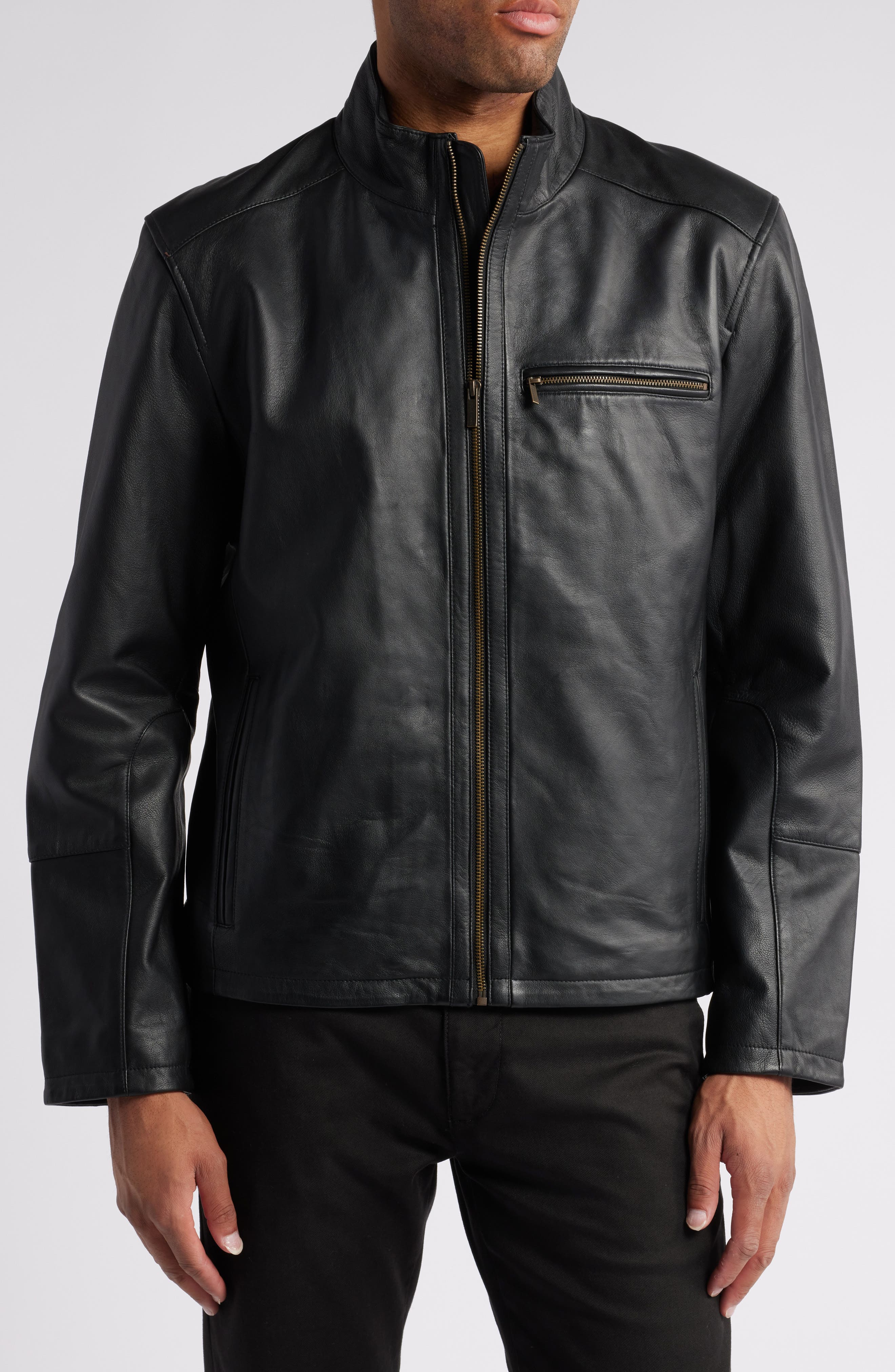 Classic Leather Moto Jacket (Men) | Nordstromrack