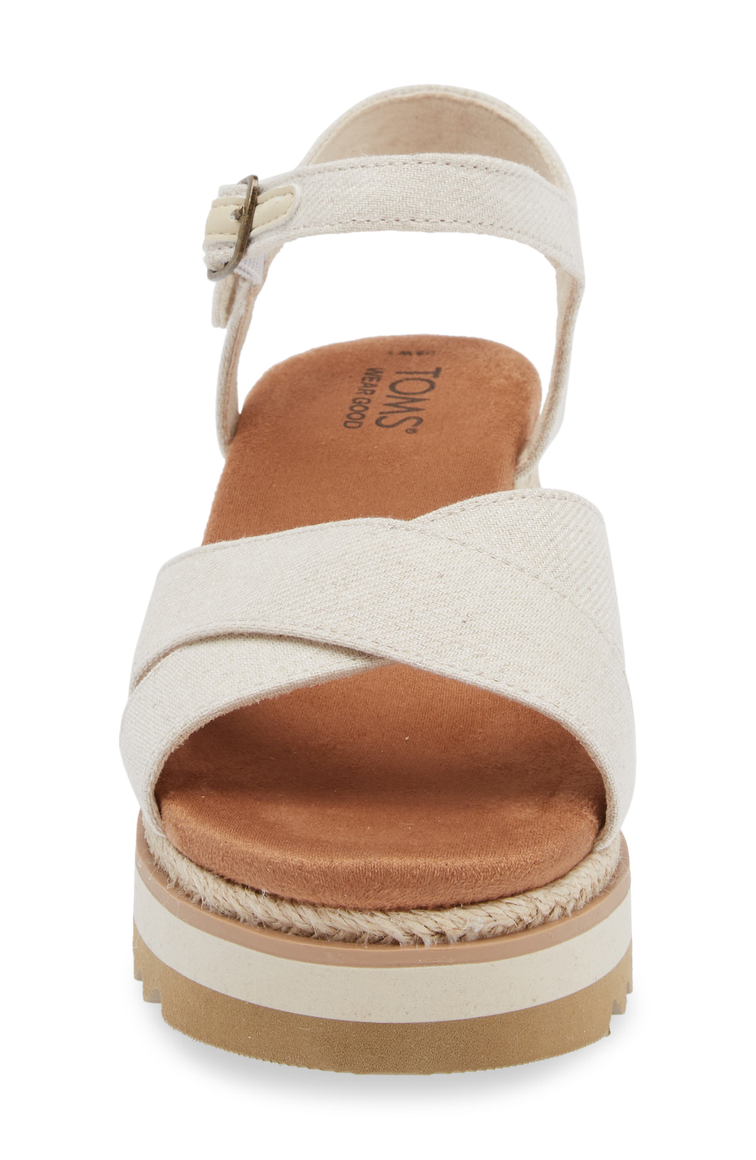 TOMS Gia Platform Wedge Sandal, Alternate, color, Natural