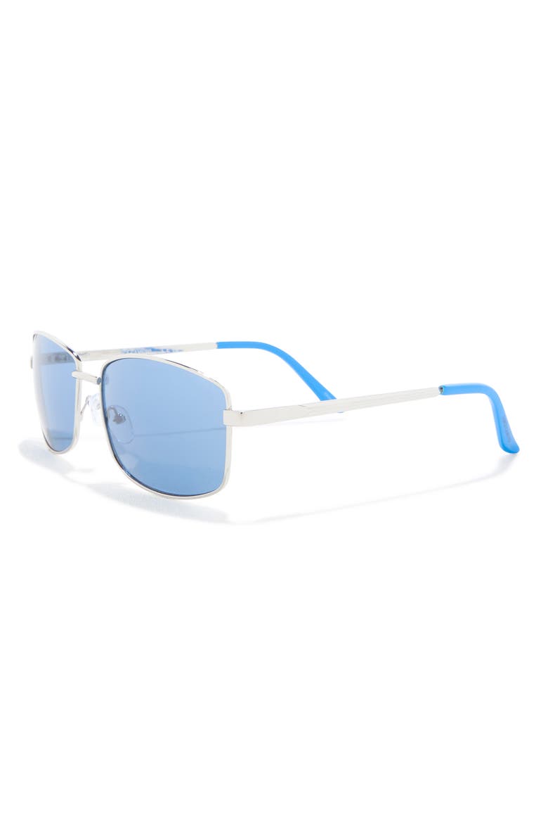 136mm Rectangular Sunglasses, Alternate, color, SILVER