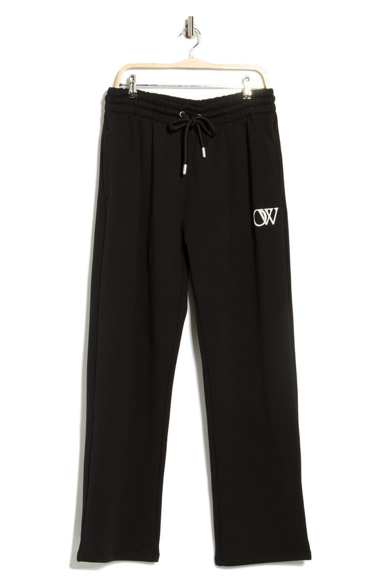 Off-White OW Cotton Sweatpants, Alternate, color, Black-White