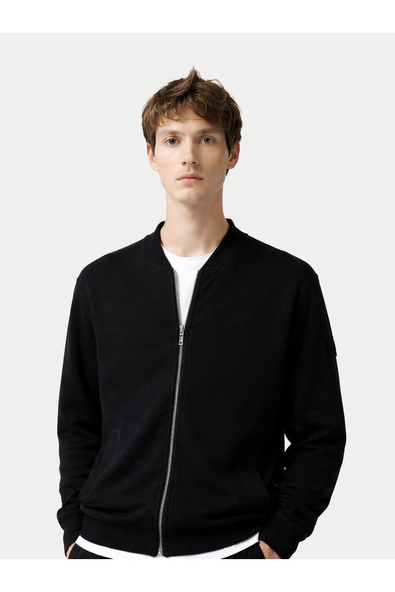 Cashmere Bomber, Alternate, color, black