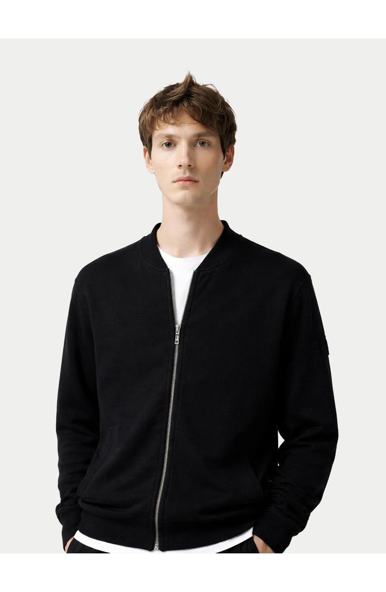 GOBI Mongolian Cashmere Cashmere Bomber, Alternate, color, Black