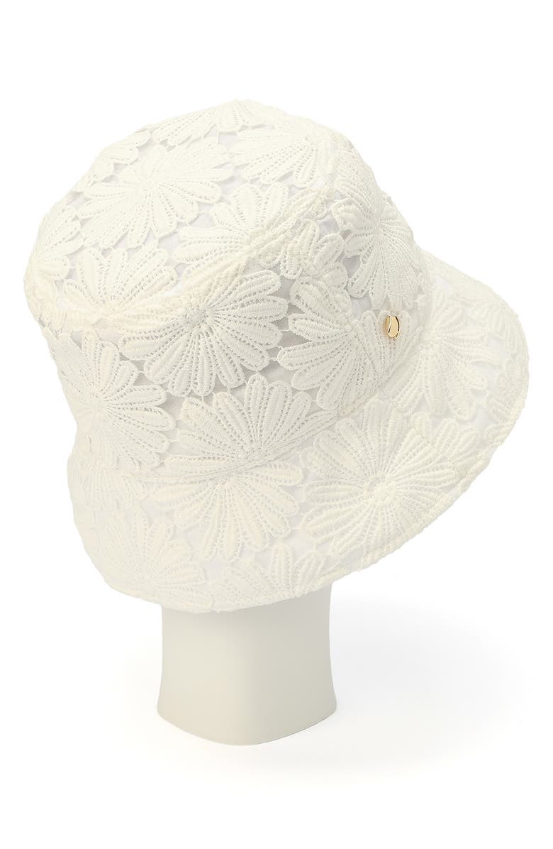 Kate Spade New York daisy lace bucket hat, Alternate, color, Fresh White