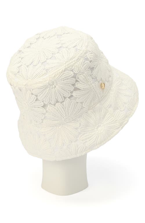 Kate Spade New York Daisy Lace Bucket Hat In Fresh White