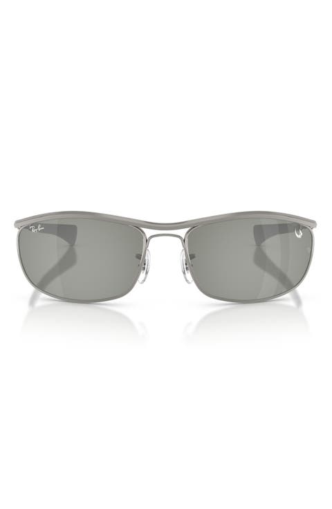 Gender Inclusive Olympian I Deluxe 62mm Mirrored Oval Sunglasses