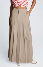 Kenneth Cole Pleated Stretch Maxi Skirt