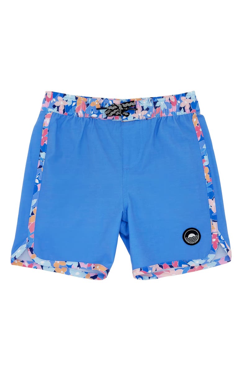 Feather 4 Arrow Kids' Garden Party Board Shorts, Main, color, 