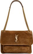 Saint Laurent Medium Niki Suede Shoulder Bag