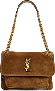 Saint Laurent Medium Niki Suede Shoulder Bag
