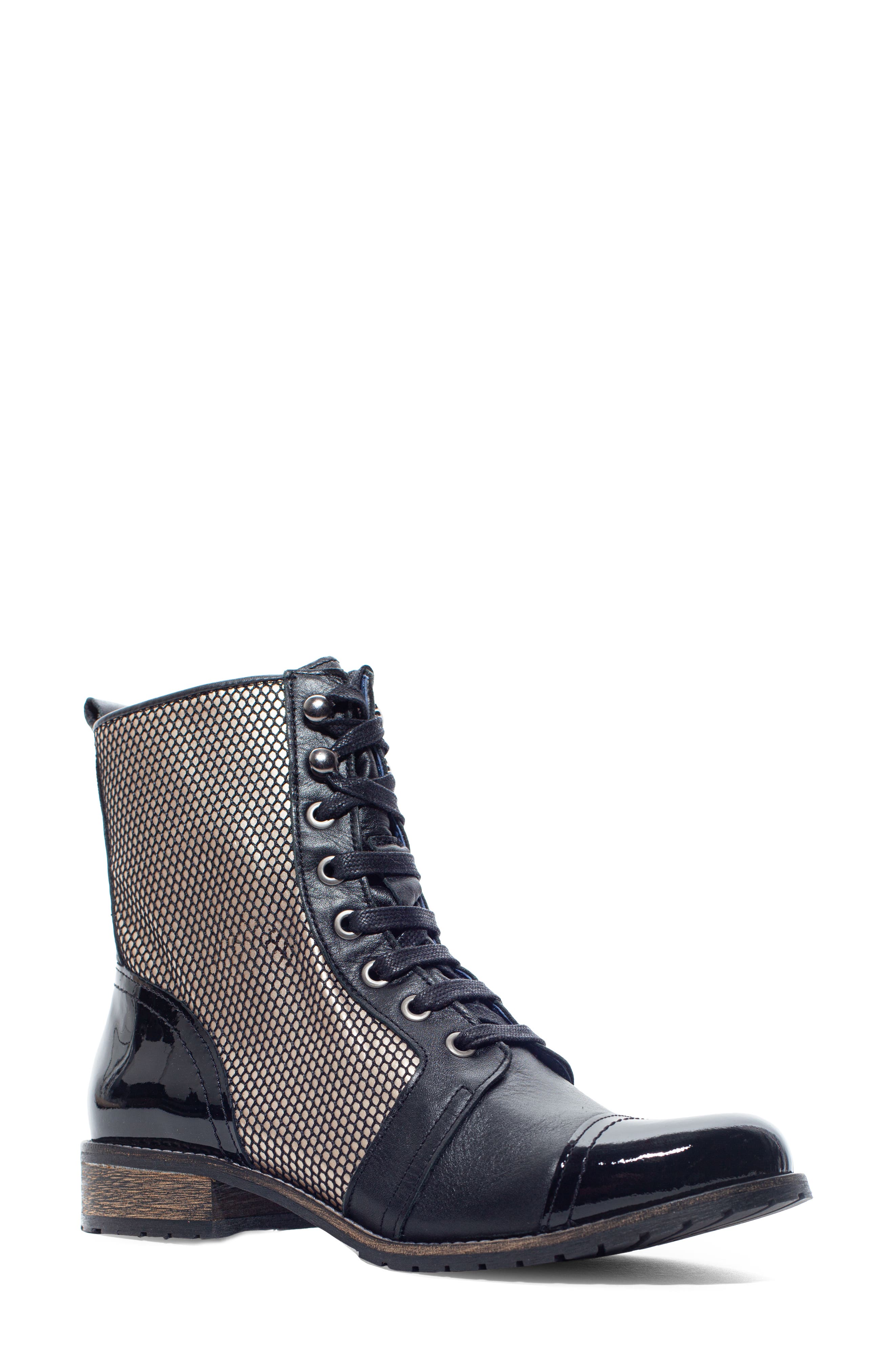 Liberty Elektra Lace-Up Boot, Main, color, PAINT IT BLACK