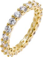 BY ADINA EDEN Moissanite Dainty Eternity Band