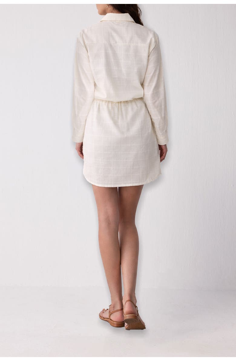 Reistor Oversized Shirt Dress with Drawstring, Alternate, color, Off White