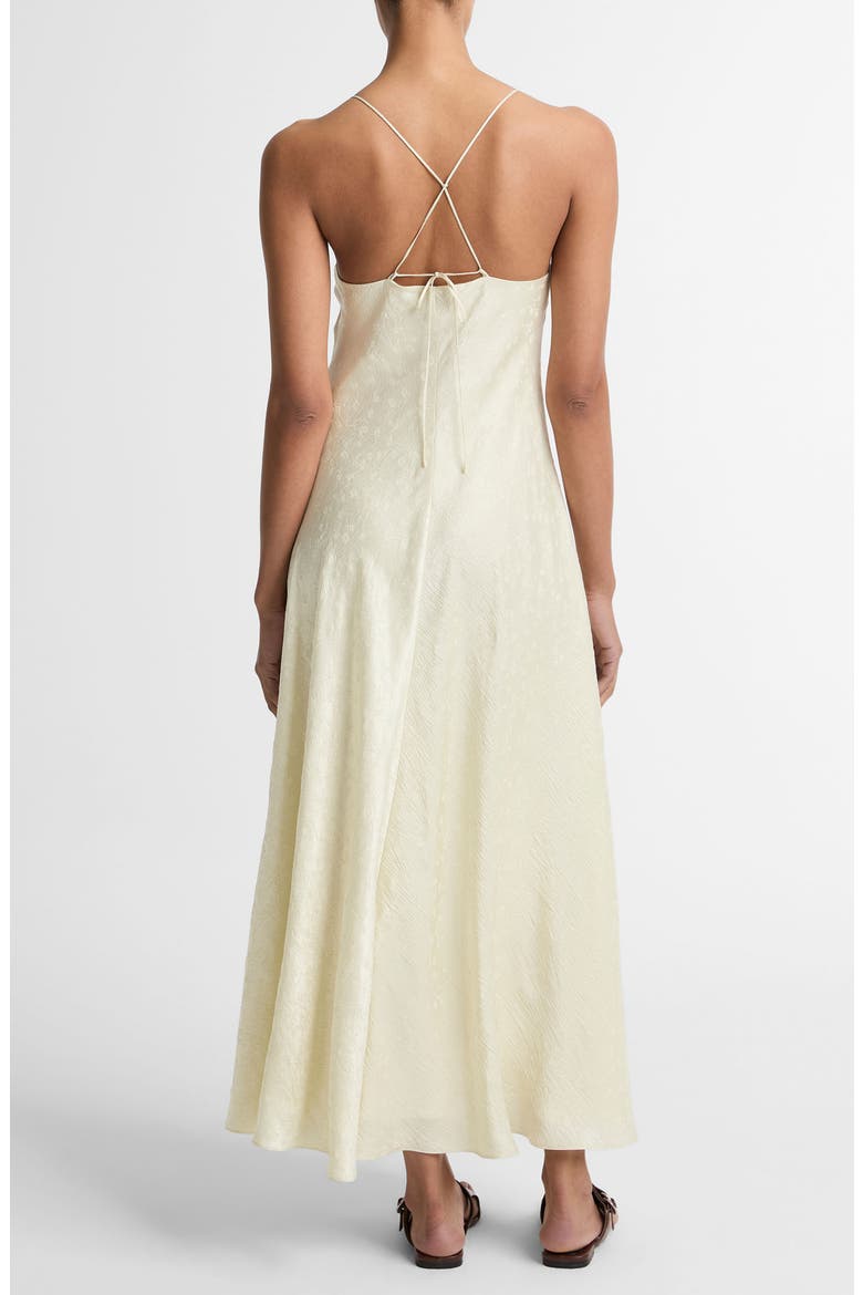 Floral Jacquard Sleeveless Maxi Dress, Alternate, color, SUN IVORY