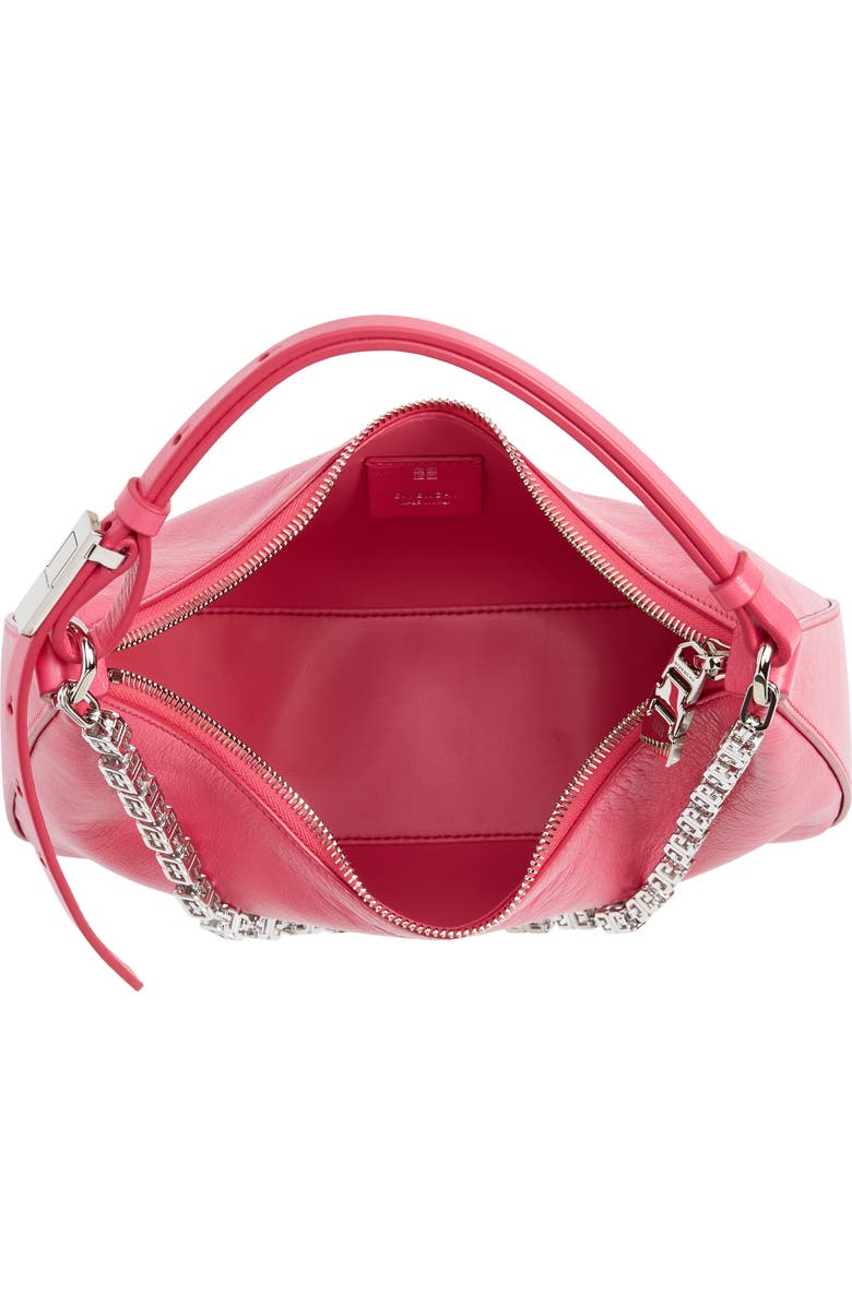 Givenchy Small Moon Cutout Leather Hobo Bag, Alternate, color,