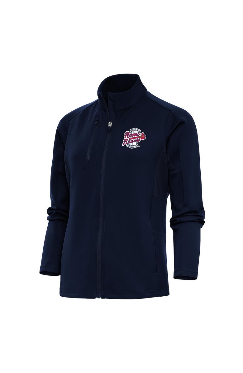 ANTIGUA Women's Antigua  Navy Rome Braves Generation Full-Zip Jacket, Main, color, 