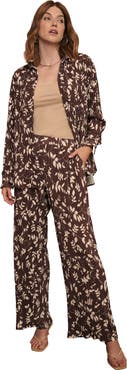Jessica London Plisse Wide-Leg Trouser