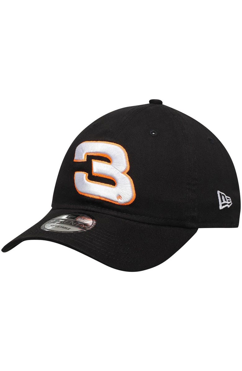 New Era Men's New Era Black Austin Dillon 9TWENTY Enzyme Washed Adjustable Hat, Main, color, 