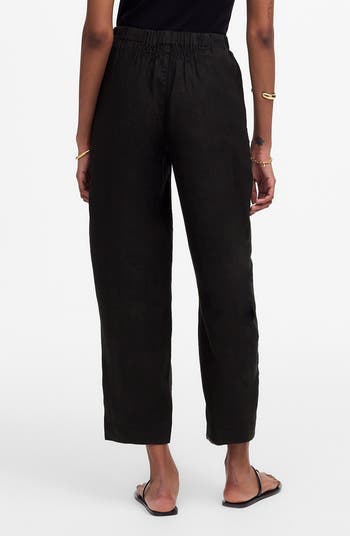 Madewell Barrel Leg Crop Linen Pants Nordstrom