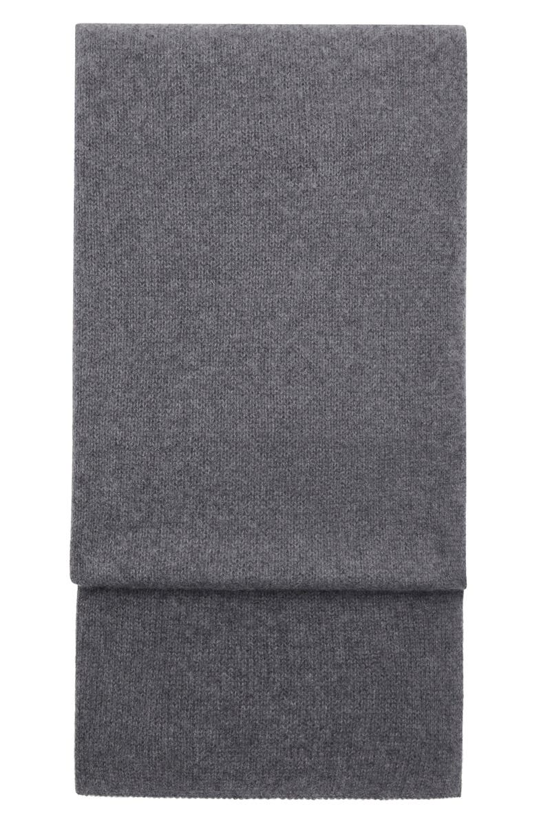 MANGO Selection Cashmere Scarf, Alternate, color, Medium Heather Grey