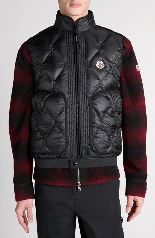Moncler Erelia Diamond Quilted Down Vest In Black